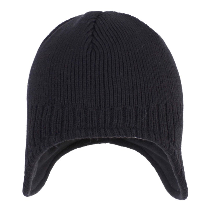 Connectyle Outdoor Men's Daily Beanie Hat Warm Snow Ski Cap Winter Fleece Earflap Watch Hat Black - Image 2